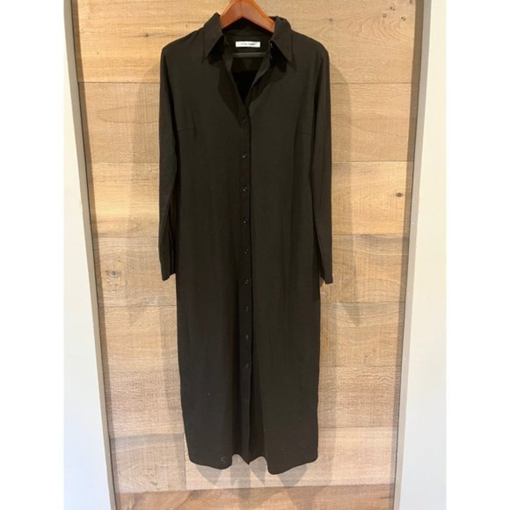 NWOT SAMSØE SAMSØE Cassi Long Sleeve BlackOrganic Cotton Shirtdress SIZE L - Picture 4 of 11